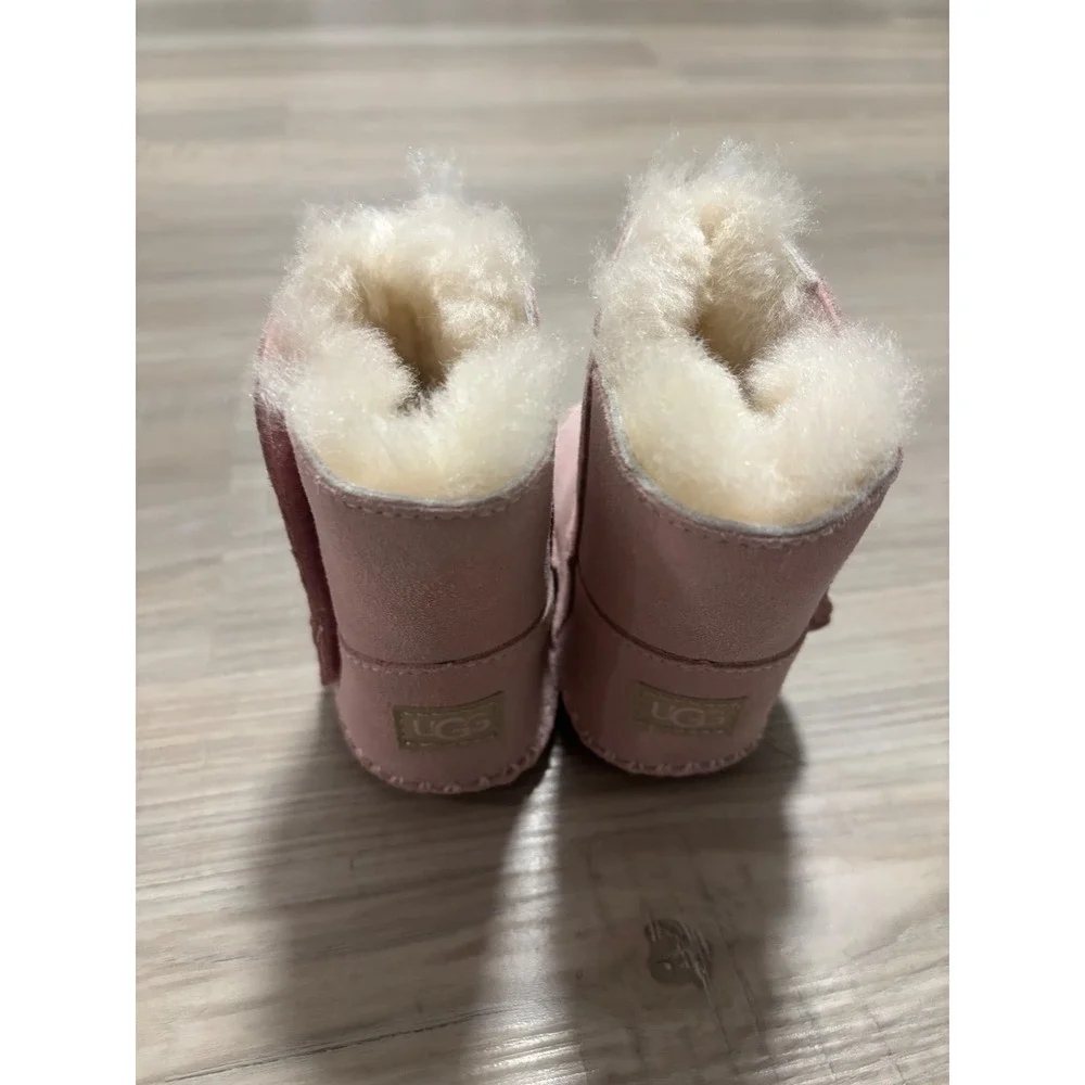 UGG Jesse Pink Suede Infant Boots 100519I Size 2/3 Baby Booties